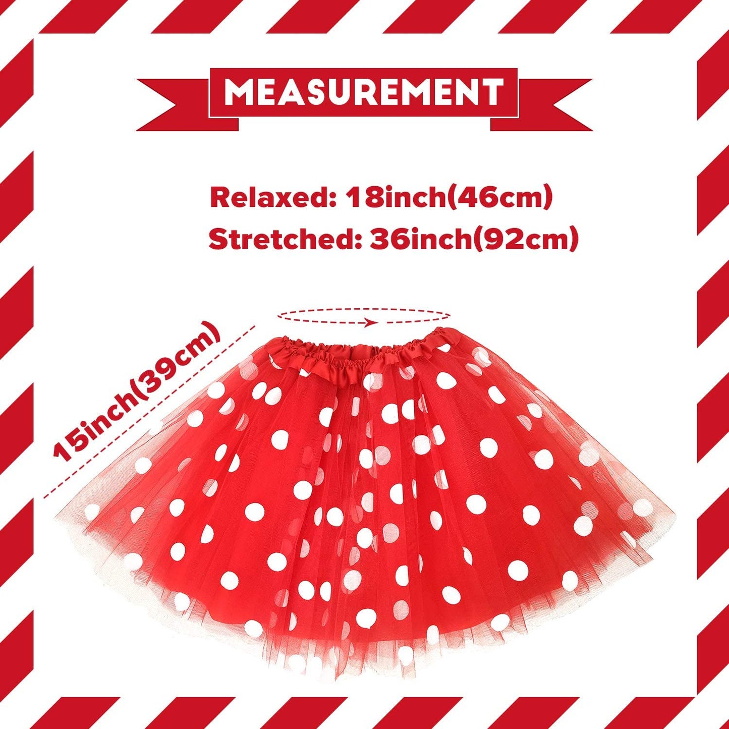 iZoeL Minnie Mouse Costume Kit incl. red tutu skirt with white polka dot, Minnie Mouse Ear Headband, 2 White Gloves, Black Nose for Carnival Cartoon cosplay Decoration Party Character Adult kid