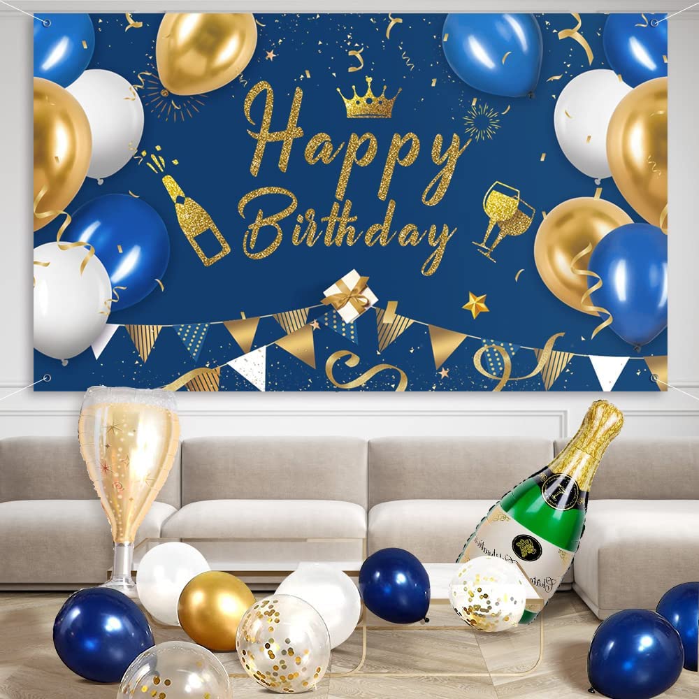 iZoeL Navy Blue, Gold Balloon Arch Garland Kit