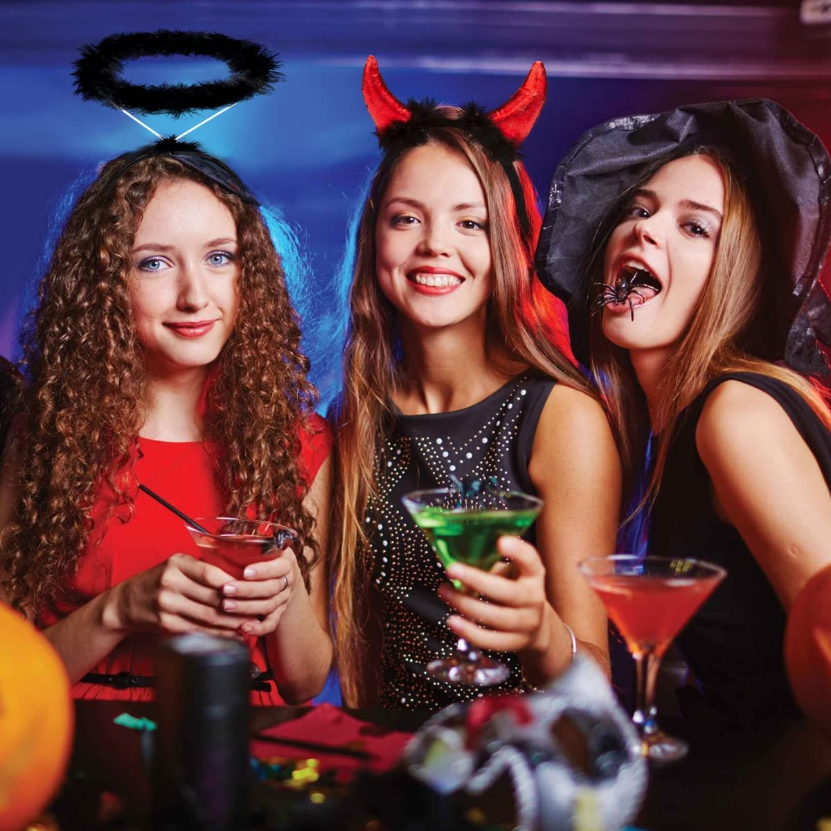 iZoeL Red Headband Black Headband -Carnival Costume for Girls Carnival Fancy Dress for Women Girls