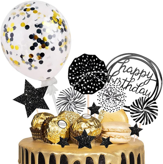 iZoeL Black Cake Topper