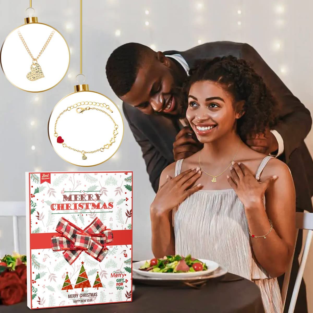 iZoeL Jewellery Advent Calendar 2022 Women Girls, 24 Surprises with Necklace Earrings Rings Bracelets Anklet Jewelry Calendar for Wife Mother Girlfriend Daughter Granddaughter