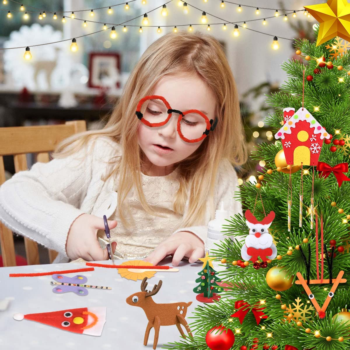 iZoeL Art Craft Advent Calendar 2022 Kids Age 5+, Advent Calendar Girls with 24 Craft Gifts - Christmas Countdown Advent Calendar Xmas Surprise Gift Christmas Crafts - Inclu Instruction Manual