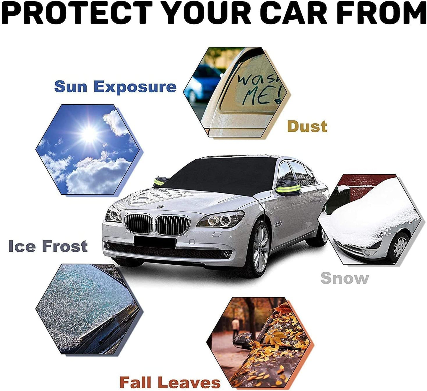 iZoeL Magnetic sun windshield