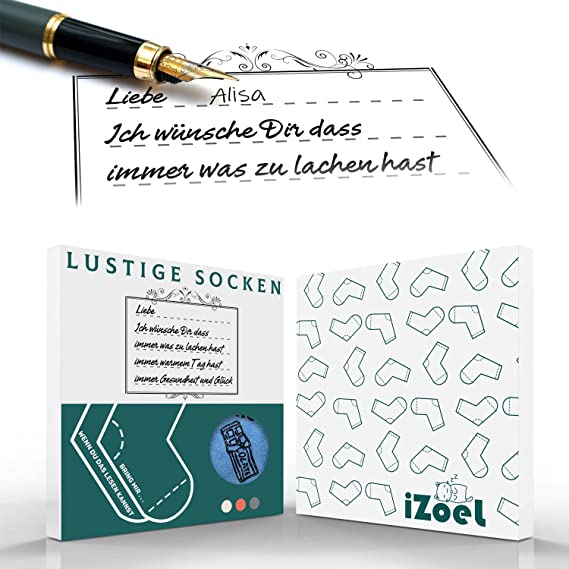 iZoeL Chocolate Blue Socks Gift Box