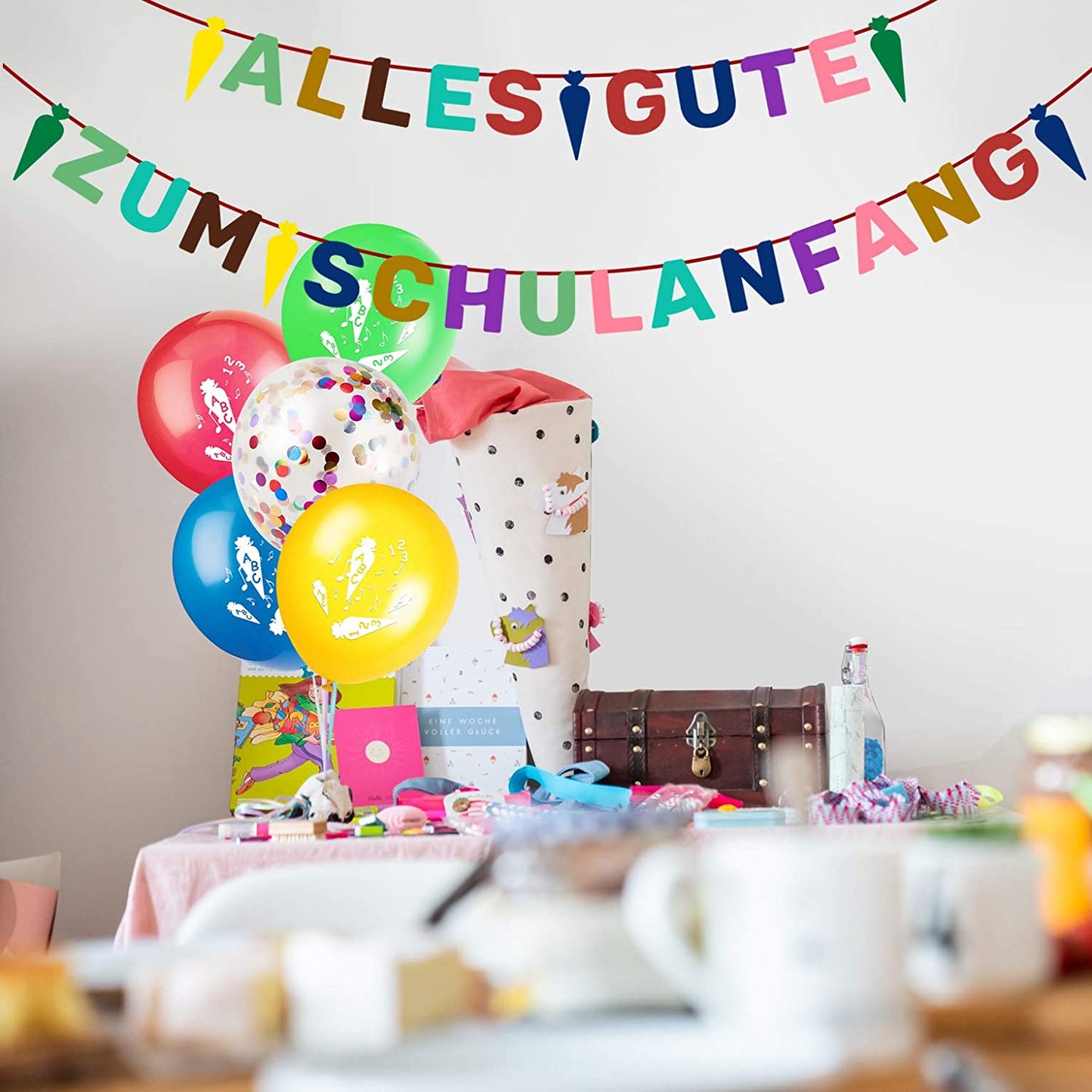 iZoeL Schulanfang Schuleinführung Deko Felt Banner