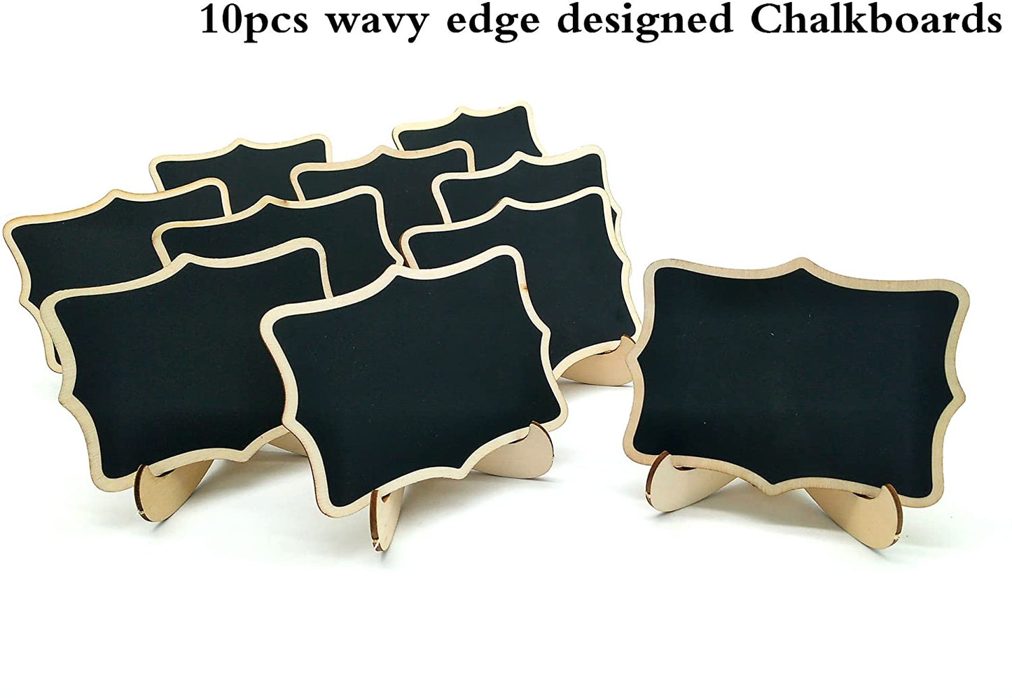 iZoeL Chalkboards Small Blackboard Decorative Double Sided with Stand for Signs Name Plates Crafting Table Settings Message Board Weddings Parties Event Decorations
