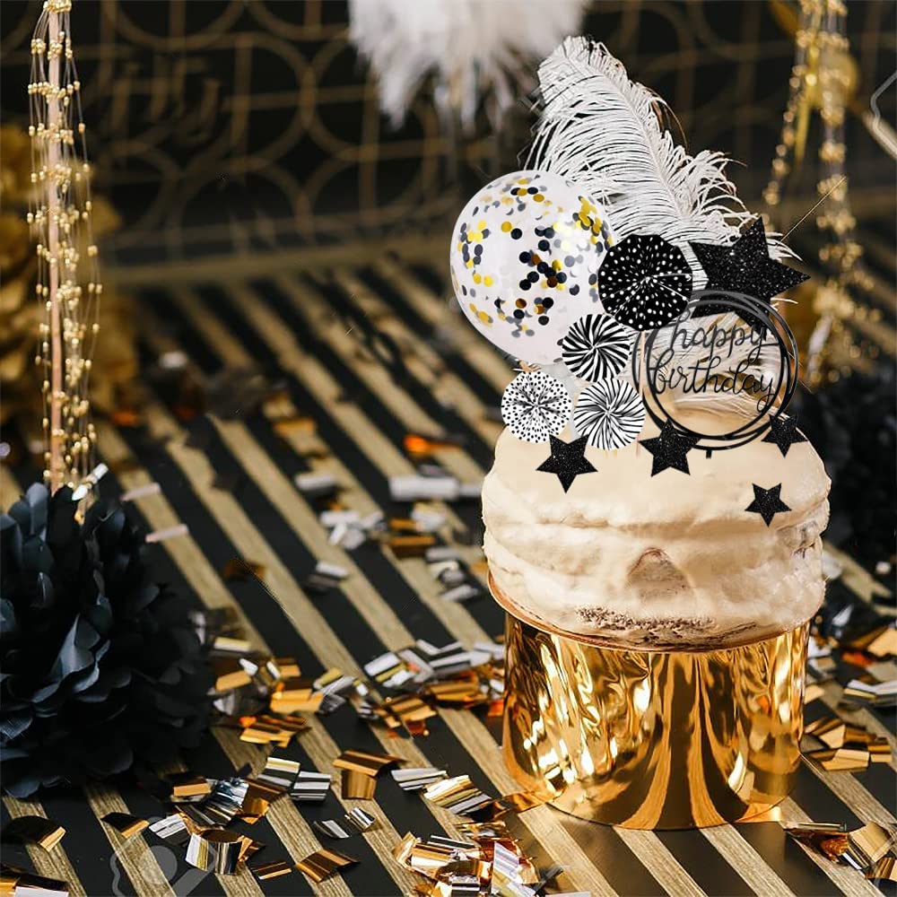 iZoeL Black Cake Topper