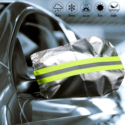 iZoeL 2 Rear View Mirror Cover Rearview Mirror Cover - Ice Frost Car Protective Dust-proof Waterproof Reflective Anti Bird Poop -L Size for Vehicles Trucks SUV (27cm*36cm)