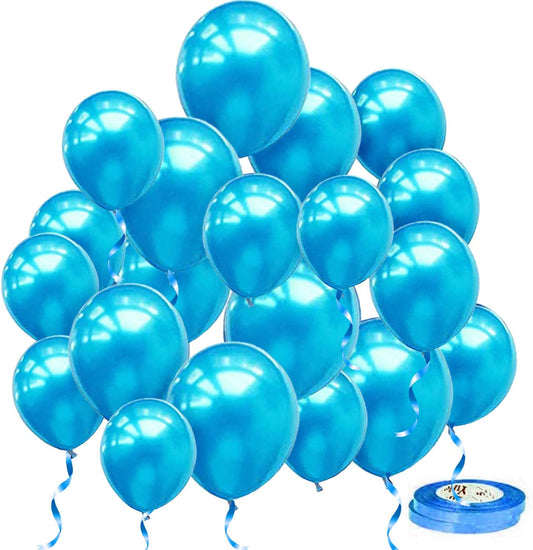 iZoeL Birthday Decoration Blue Balloons 100pcs Blue Latex Balloons 2 Rolls Balloons String for Baby Shower Wedding Boys Girls Birthday Party