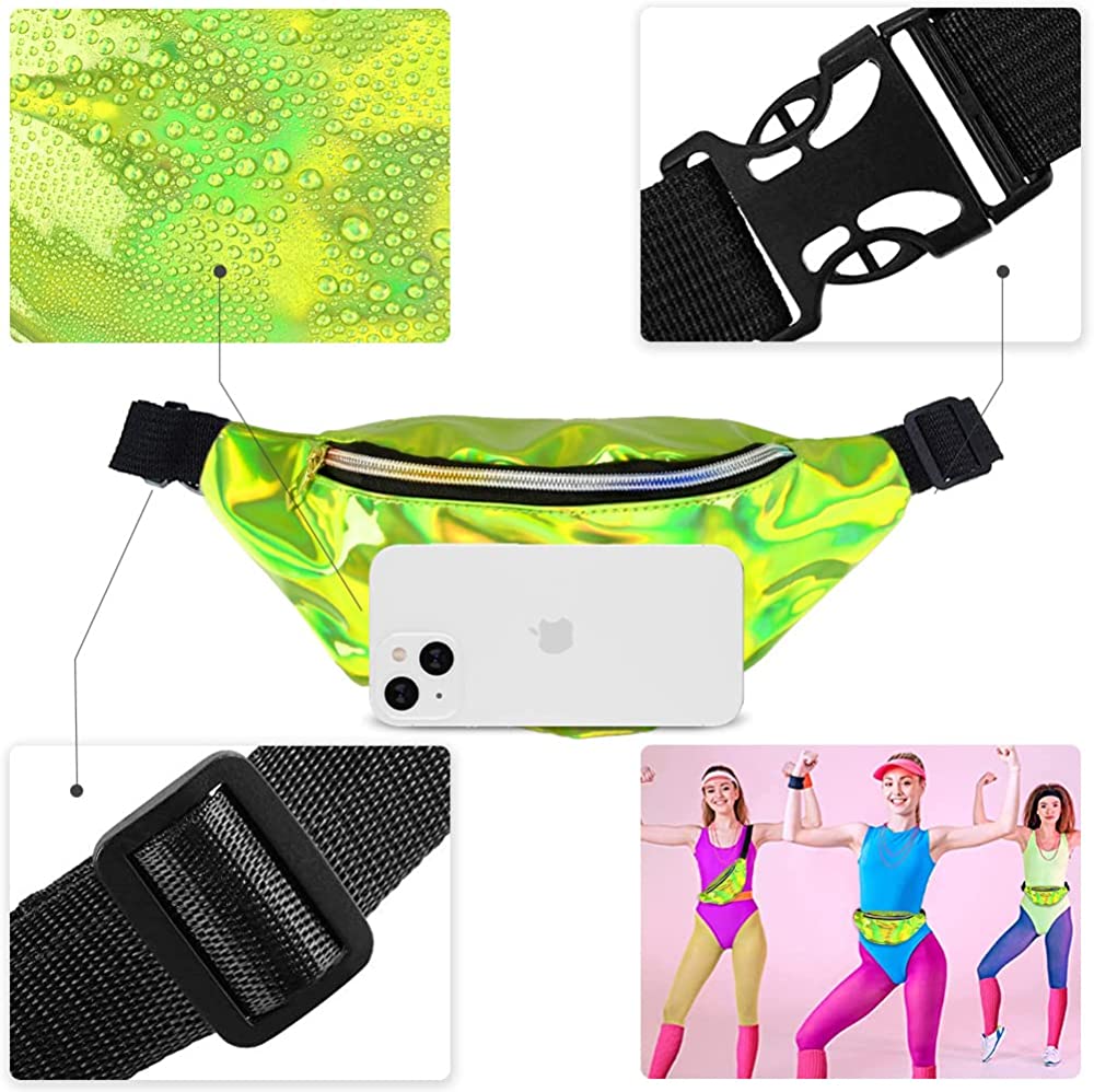 iZoeL 80s Fancy Dress for Women Halloween Costumes for Girls 80s Accessories Costume Outfits - Waist Packs Tutu Skirt 4 Layers, Headband Leg Warmers Necklace Bracelets