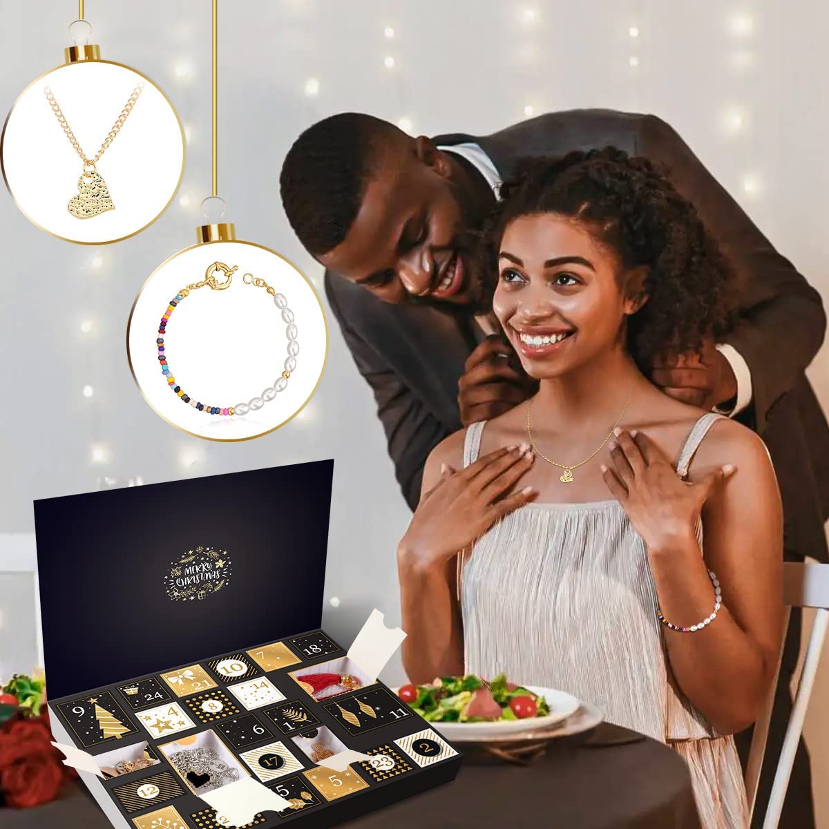 iZoeL Jewellery Advent Calendar 2022 Women Girls, 24 Surprises with Necklace Earrings Rings Bracelets Anklet Jewelry Calendar for Wife Mother Girlfriend Daughter Granddaughter
