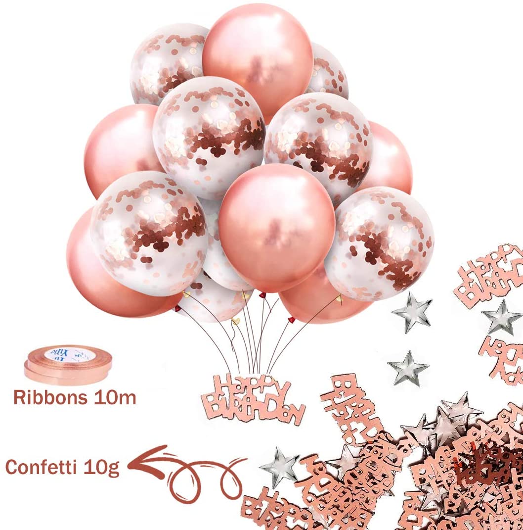 iZoeL 18th Rose Gold Birthday Balloon