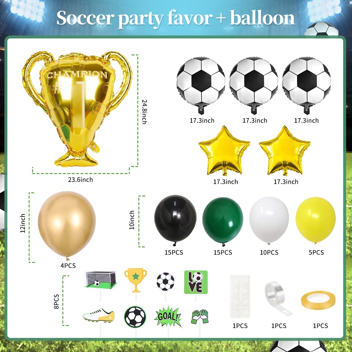 iZoeL Soccer Balloon Ribbon
