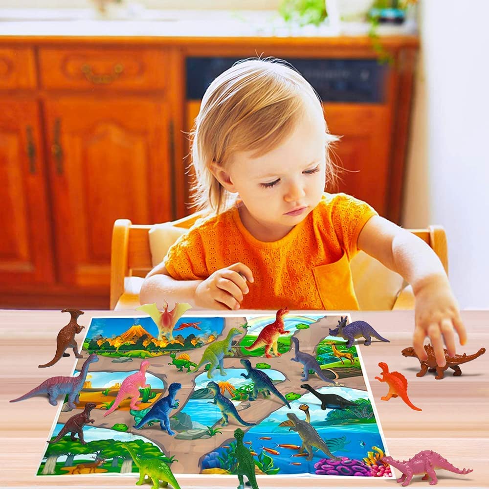 iZoeL Dinosaur Advent Calendar for Boys 2021 Christmas, 24 Dinosaurs Figures Playset Countdown Days to Christmas Holiday, Xmas Surprise Gift for Kids Son Grandson Brother Nephew
