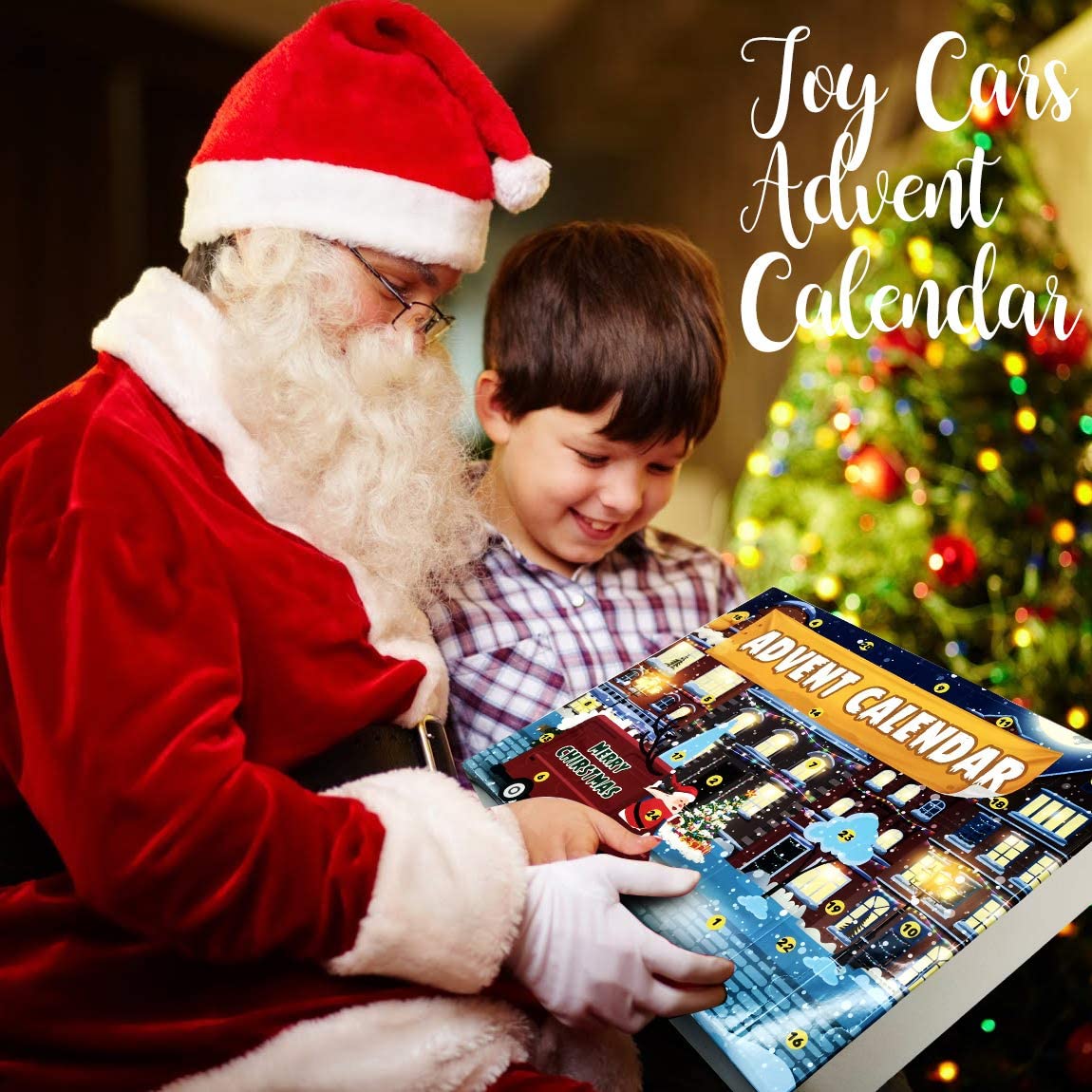 iZoeL Alloy Cars Advent Calendar for Kids Boys 2021, Launcher with 24 Vehicles (Plastic)