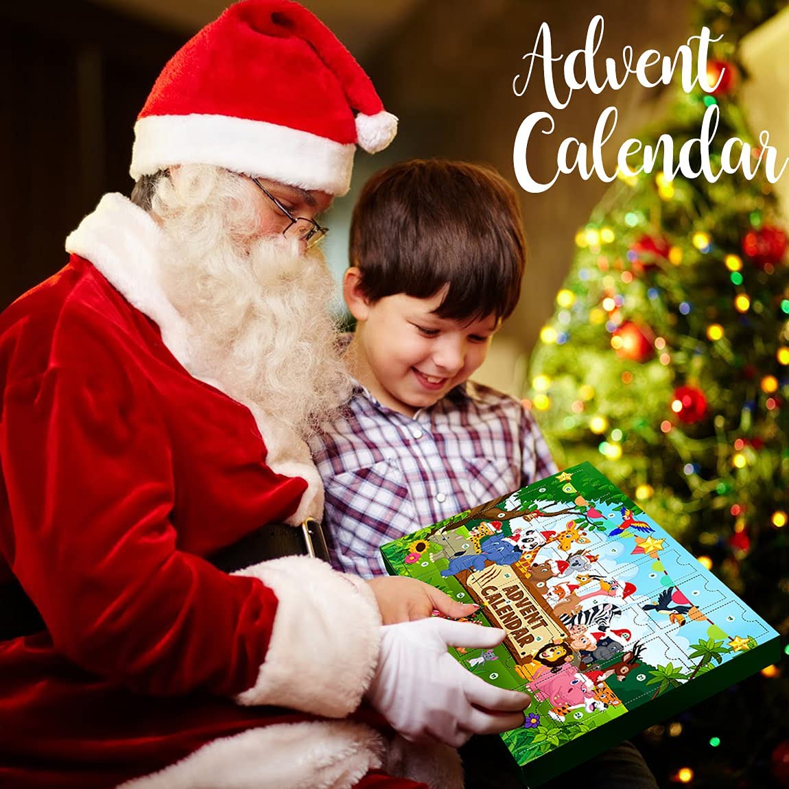 iZoeL Wild World Advent Calendar for Kids 2021 Christmas, 24 Jungle Safari Animals Wildlife Figures Playset Countdown Days to Christmas Holiday, Xmas Surprise Gift for Boys Kids Girls Teens