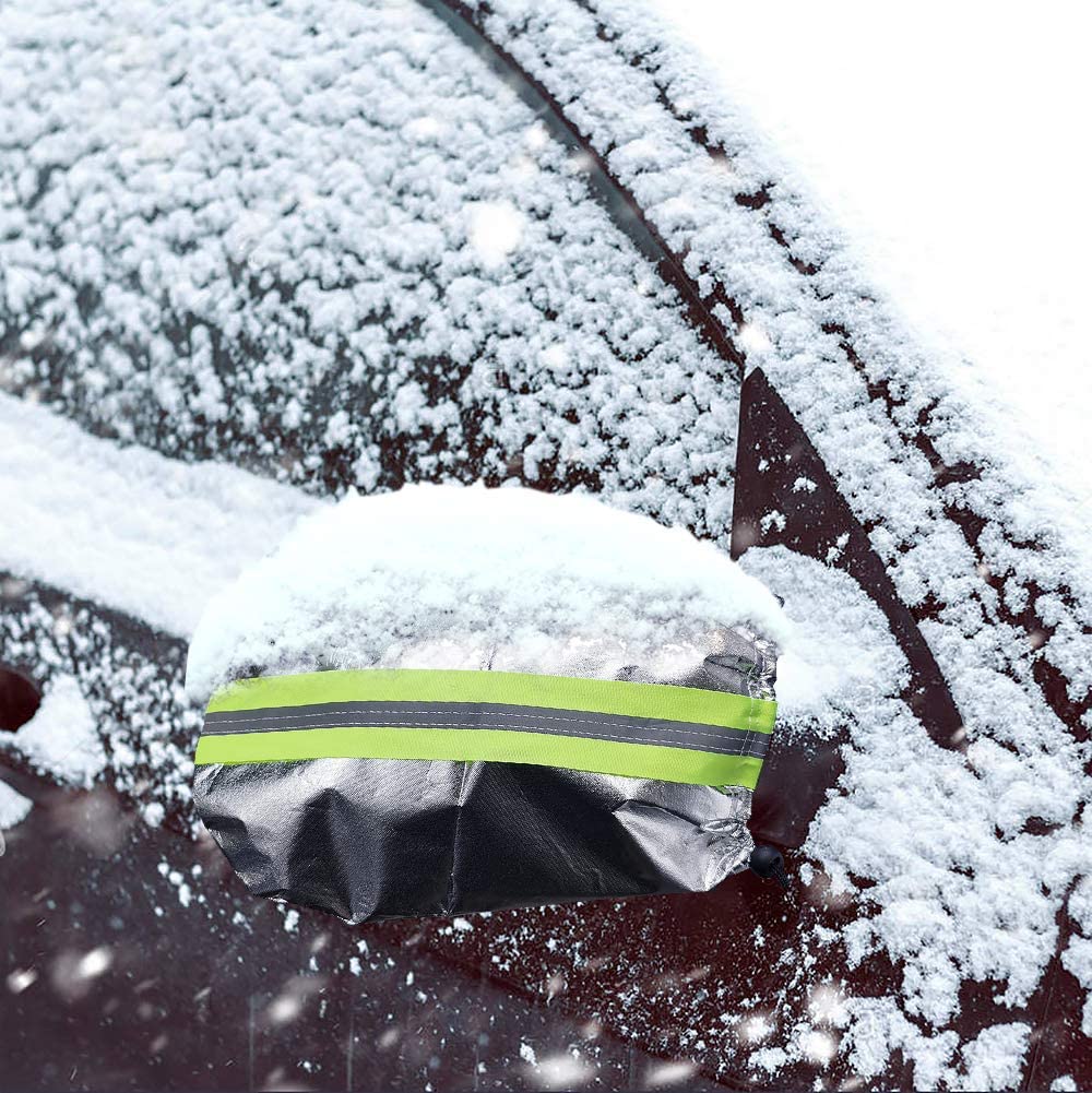 iZoeL 2 Rear View Mirror Cover Rearview Mirror Cover - Ice Frost Car Protective Dust-proof Waterproof Reflective Anti Bird Poop -L Size for Vehicles Trucks SUV (27cm*36cm)
