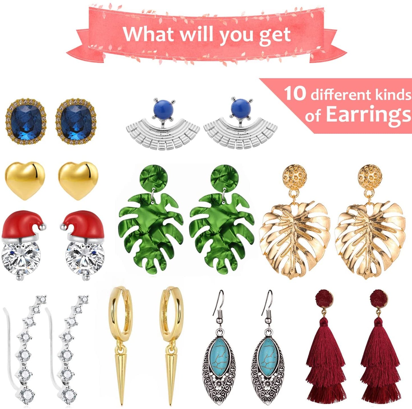 iZoeL Jewellery Advent Calendar 2021 for Women Girls adults, 24 Surprises with Necklace Earrings Rings Bracelets Anklet Jewelry Calendar for Wife Mother Girlfriend Daughter Granddaughter