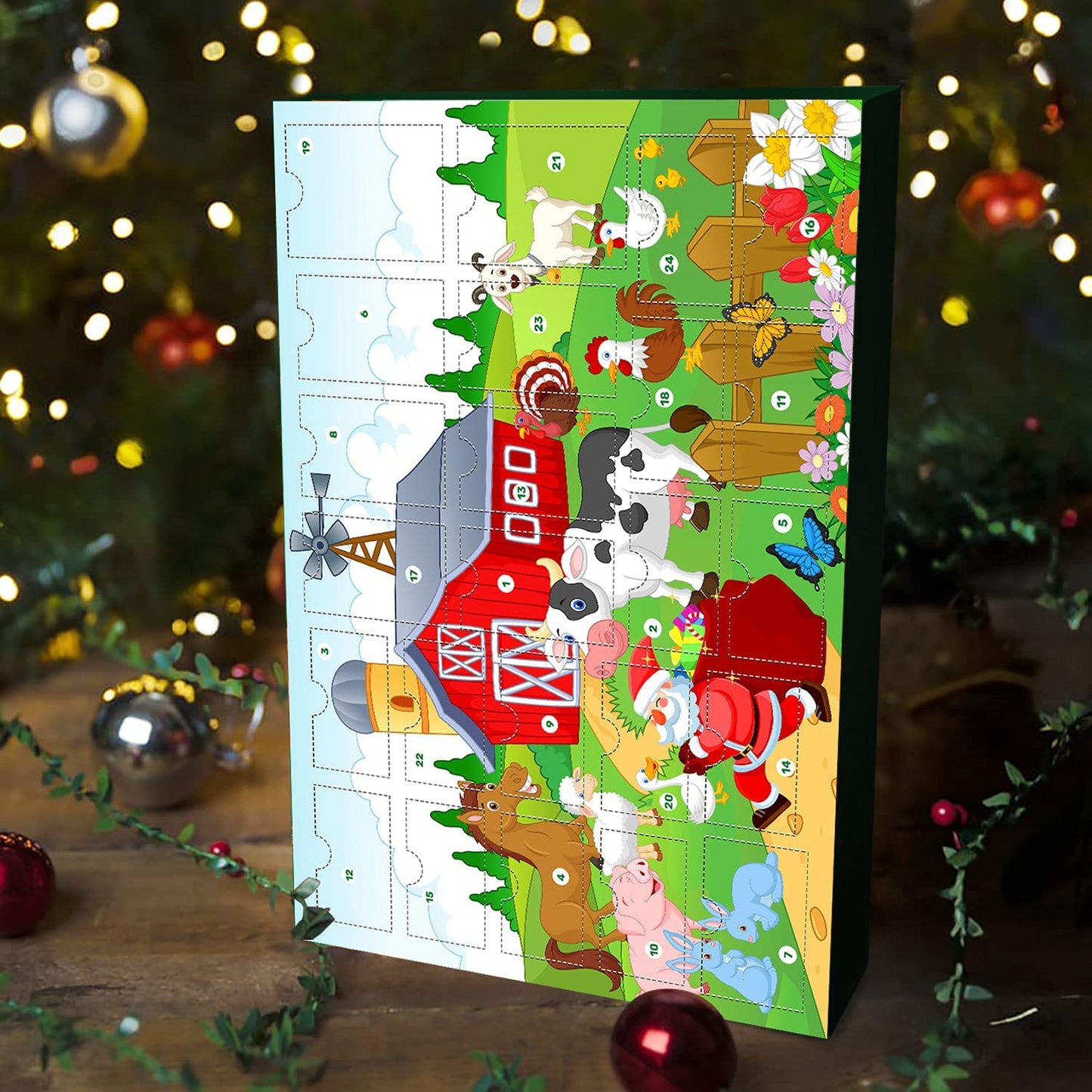 iZoeL Advent Calendar 2021 Kids Farm Animals Christmas, 24 Realistic Animals Figures Playset Countdown Days to Christmas Holiday, Xmas Surprise Gift for Boys Kids Girls Teens