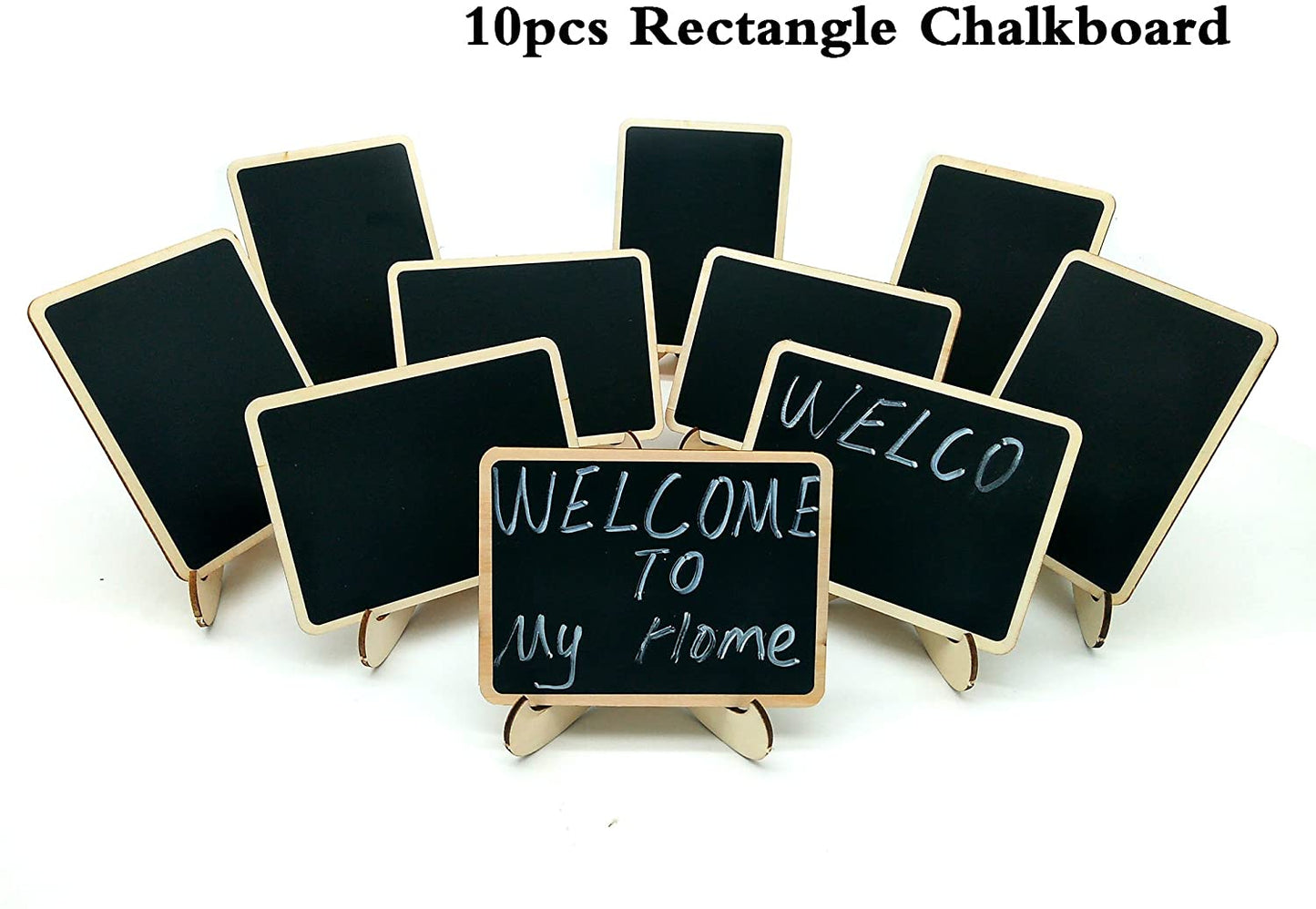 iZoeL Chalkboards Small Blackboard Decorative Double Sided with Stand for Signs Name Plates Crafting Table Settings Message Board Weddings Parties Event Decorations