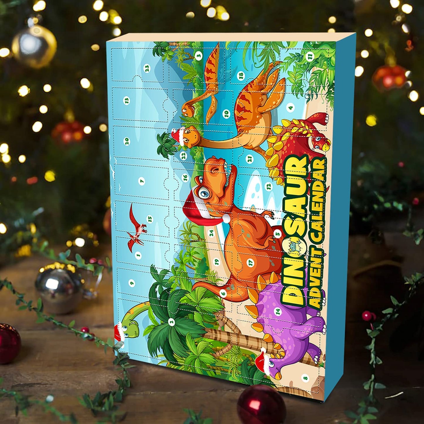 iZoeL Dinosaur Advent Calendar 2021 Boys Kids Christmas, 24 Dinosaurs Figures Playset with Game Map Countdown Days to Christmas Xmas Holiday Surprise Gift for Girls Teens