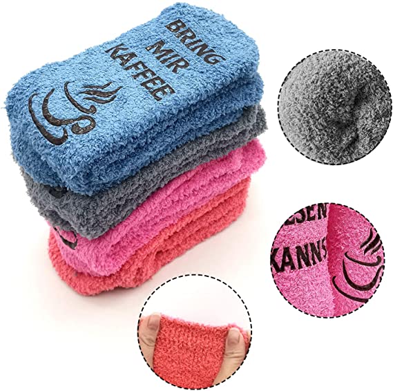 iZoeL Chocolate Socks Womens 4-7- If You Can Read This Bring Me Chocolate Socks- Cupcake Gift Packaging - Fluffy Socks Novelty Socks Funny Socks - Birthday Christmas Gift for Wife Mother