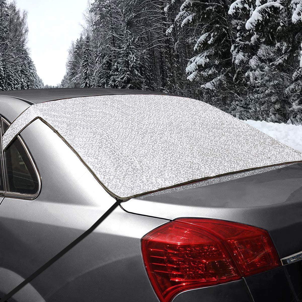 iZoeL Car Rear Windscreen Cover Snow Frost Magnetic 3 Magnets Snow Cover Rear Screen Shade for Car SUV Truck Vans