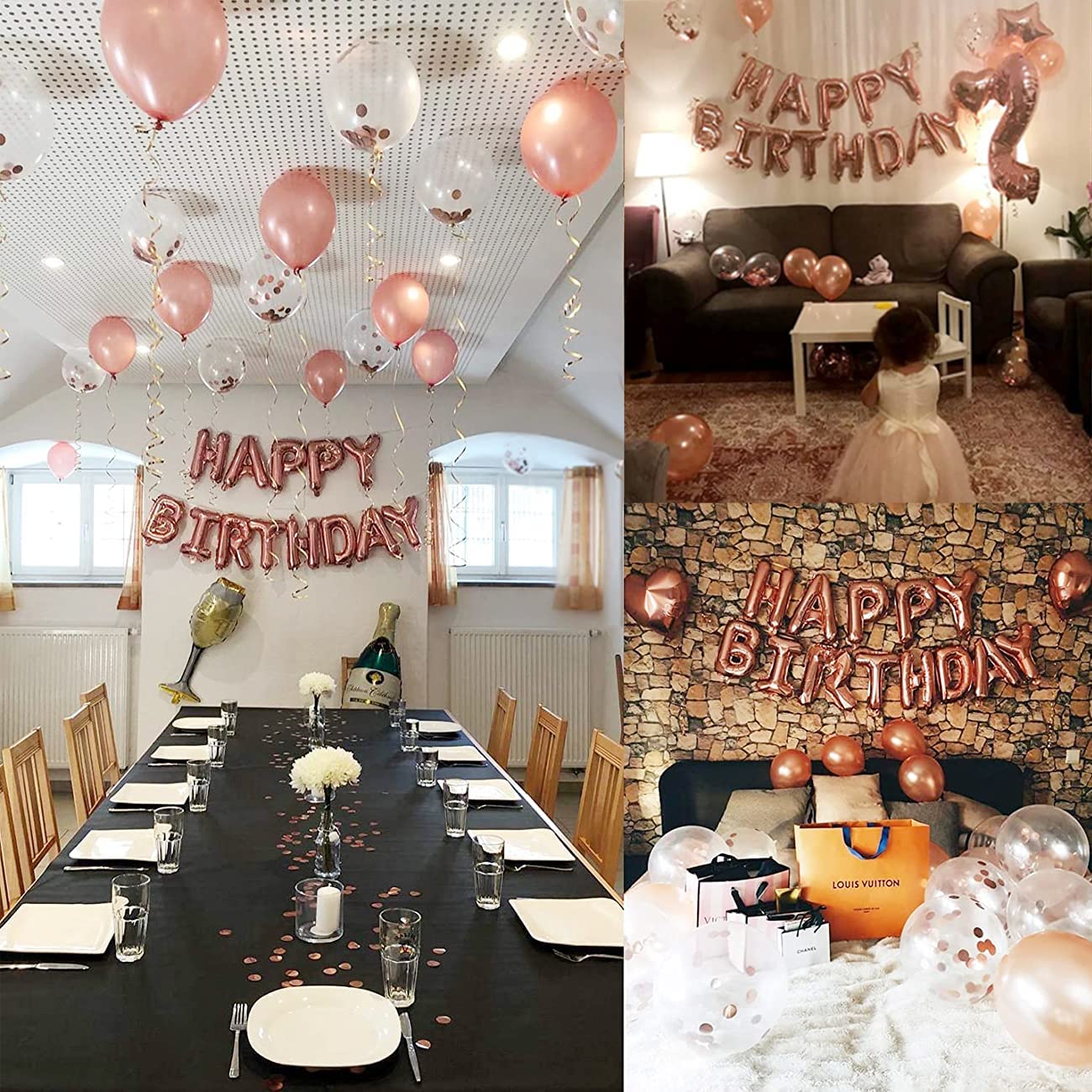 iZoeL 16th Rose Gold Birthday Balloon