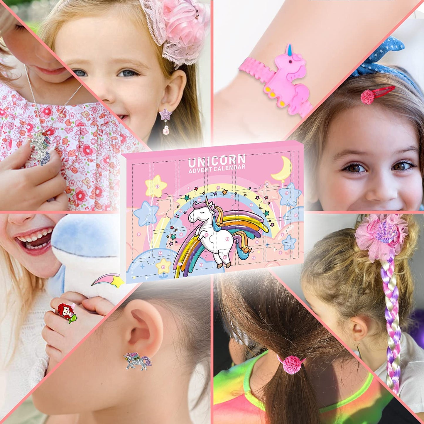 iZoeL Unicorn Advent Calendar 2021 Girls Christmas, 24 Days Novelty Gifts, Jewelry, Unicorn Accessories, Coin Purse, Countdown Days to Christmas Holiday, Xmas Surprise Gift for Girls Kids