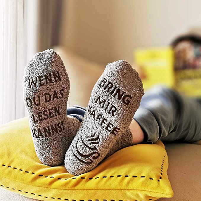 iZoeL Chocolate Socks Womens 4-7- If You Can Read This Bring Me Chocolate Socks- Cupcake Gift Packaging - Fluffy Socks Novelty Socks Funny Socks - Birthday Christmas Gift for Wife Mother