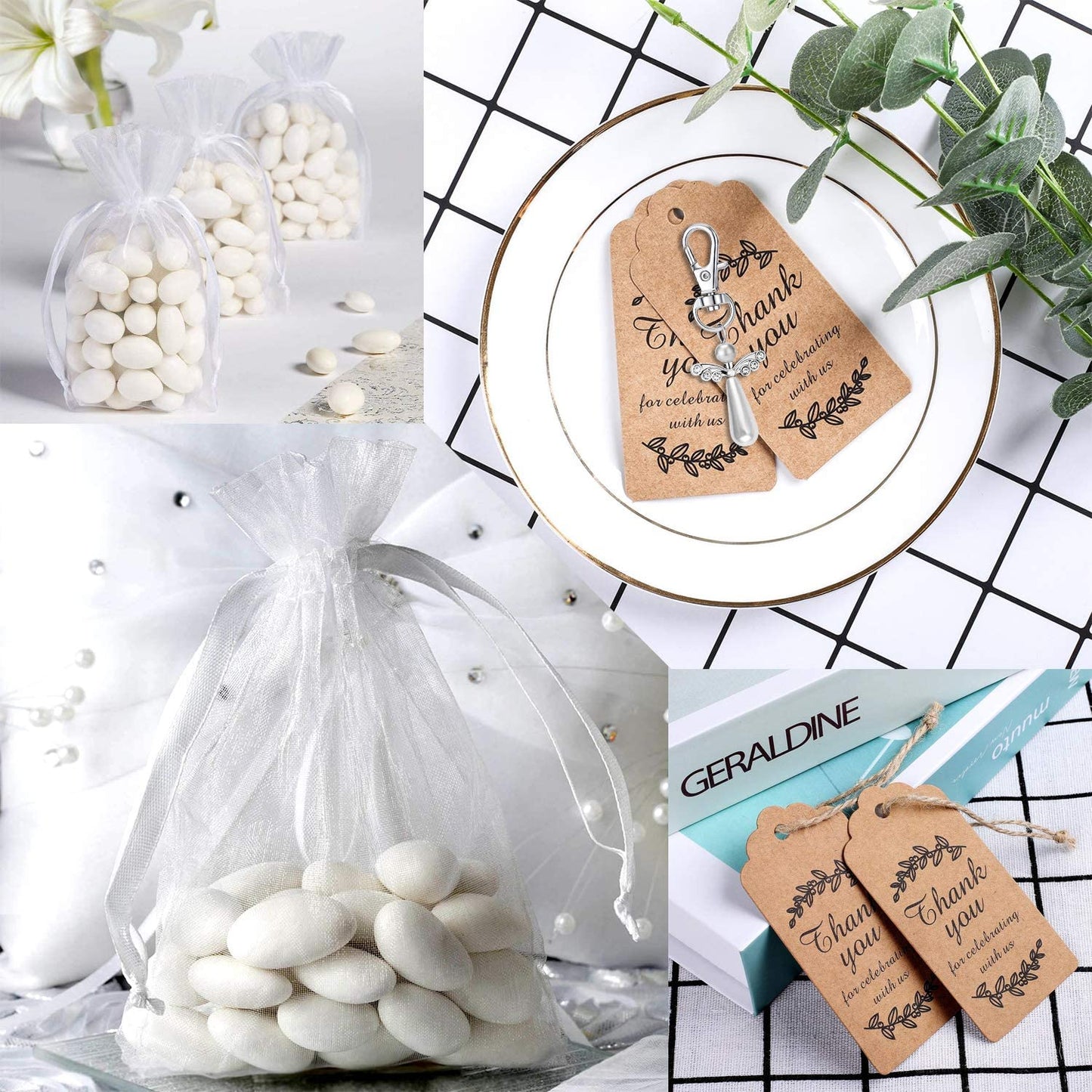 iZoeL Thank You Gift Angel Keychains Wedding Favors Guardian Angel Guest Return Gifts for Christening Baby Shower Birthday Giveaway -Thank You to Carers NHS Staff Nurse Doctor Teacher Gifts - 20pcs