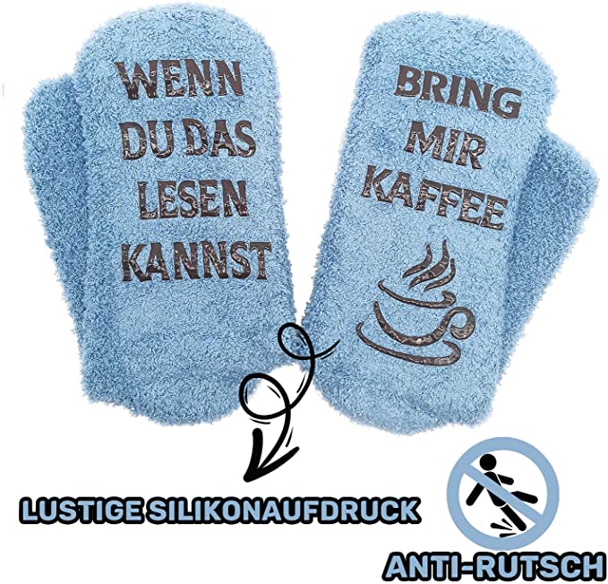 iZoeL Flauschsocken damen Lustige Socken