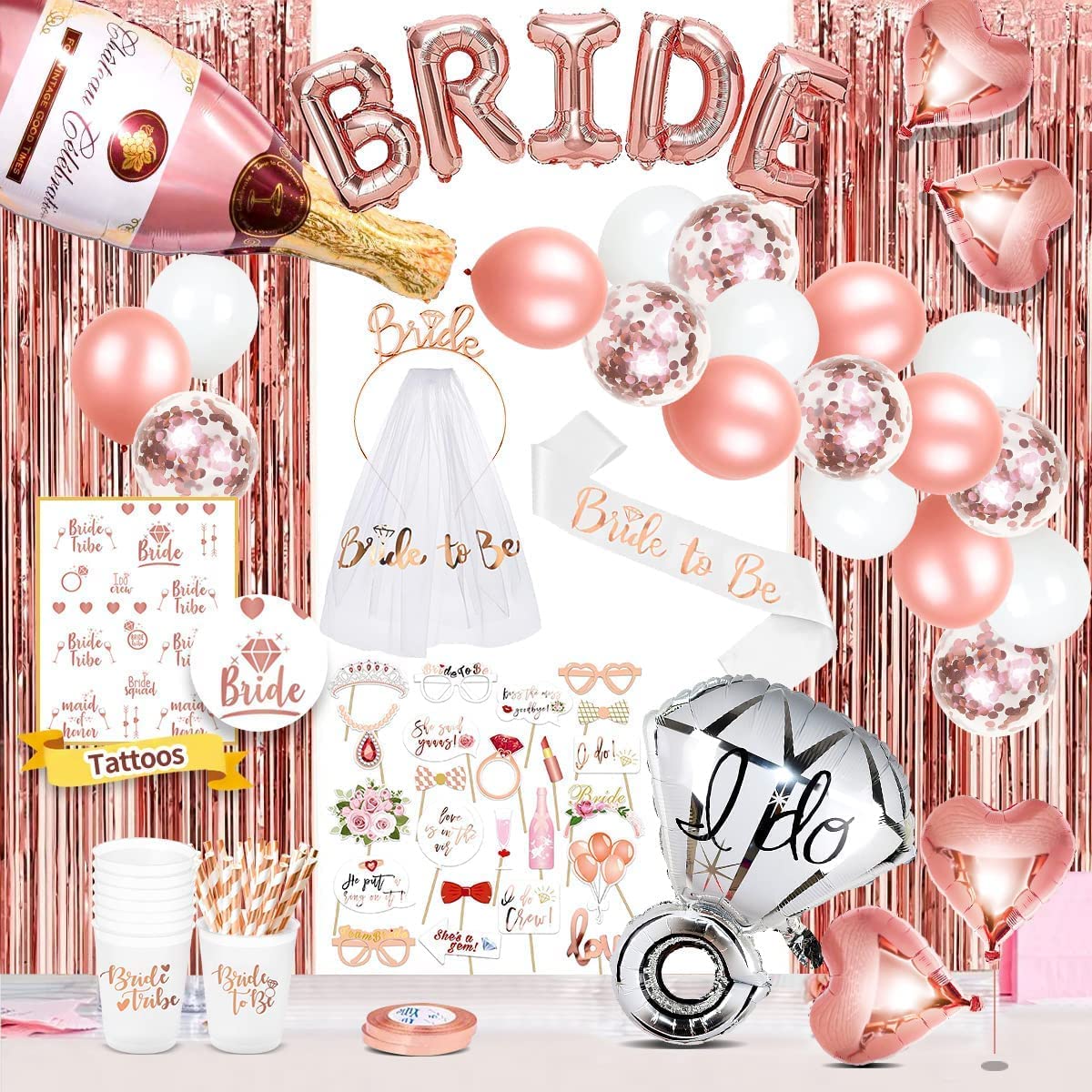 iZoeL Bride Party Decoration,Cup,Straw