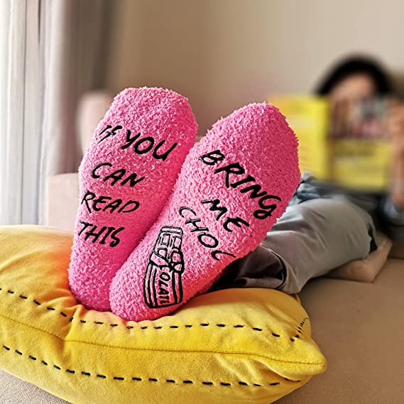 iZoeL If You Can Read This Bring Me Chocolate Socks -fen