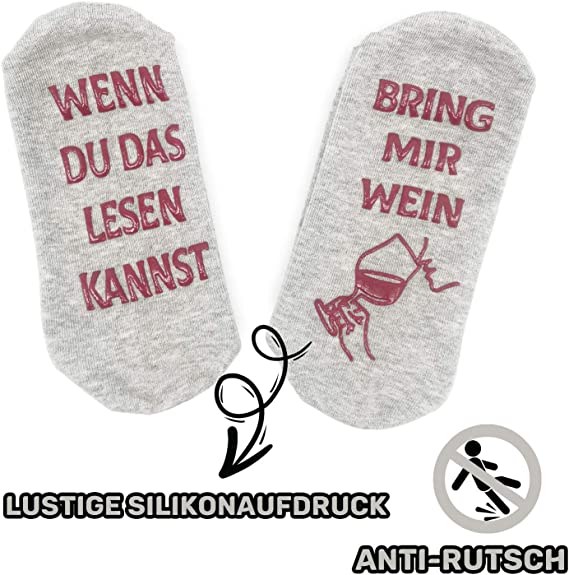 iZoeL Novelty Socks Women Funny Cotton Socks Bring mir Wein Advent Calender for Women Wife Girls Daughter