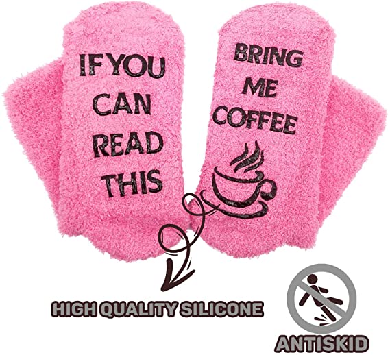 iZoeL Coffee socks English 深粉 404-yy-xinfen-2