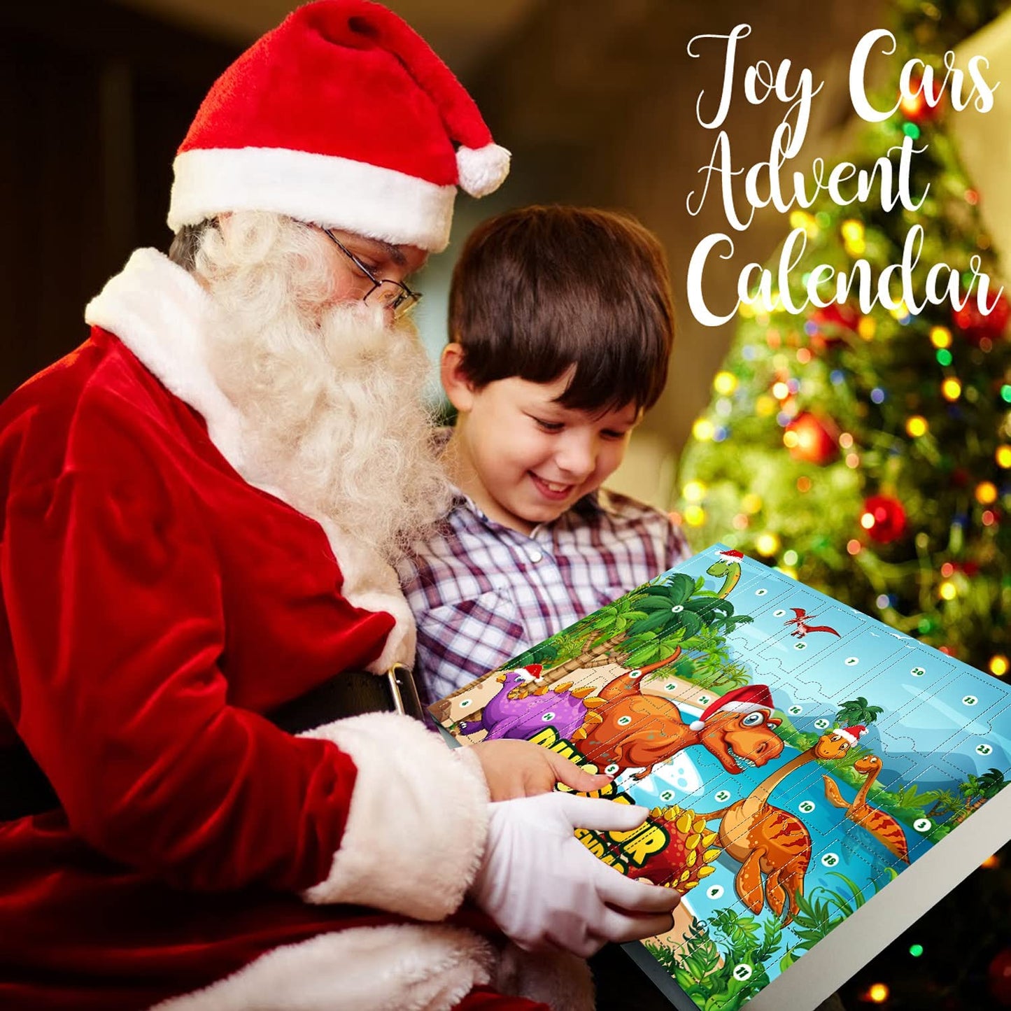iZoeL Dinosaur Advent Calendar 2021 Boys Kids Christmas, 24 Dinosaurs Figures Playset with Game Map Countdown Days to Christmas Xmas Holiday Surprise Gift for Girls Teens