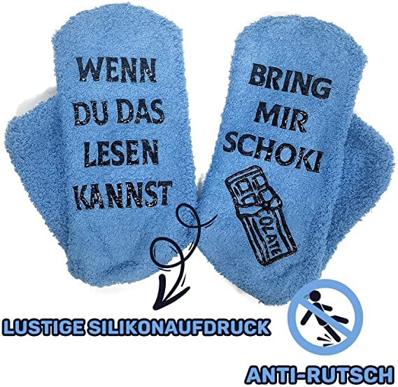 iZoeL Chocolate Blue Socks 2
