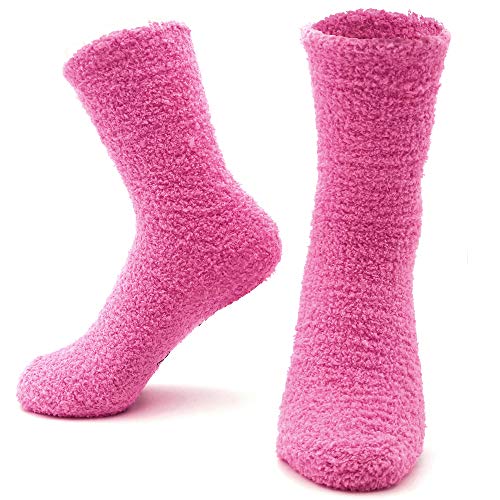 iZoeL Flauschsocken damen Lustige Socken wenn du das lesen kannst bring mir Schokolade Kaffee Witzige Kuschelsocken Cupcake Socken