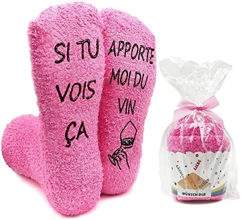 Red Wine Socks - Pink…