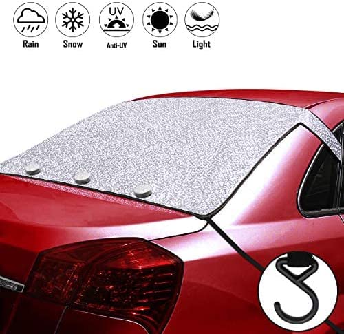 iZoeL Car Rear Windscreen Cover Snow Frost Magnetic 3 Magnets Snow Cover Rear Screen Shade for Car SUV Truck Vans