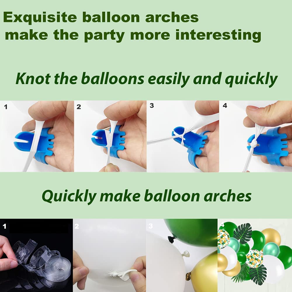 iZoeL Green Balloon Arch Kit Boys, Birthday Balloon Arches Girls, with Metallic Latex Balloon, Tropical Leaves, Artificial Ivy Garland, Ballon Arch Maker Kit, for Baby Shower Safari Jungle Party Decoration