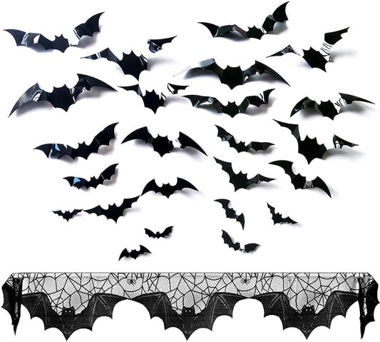 iZoeL Ghost Halloween Decorations Balloon, Floating Ghost Flying Bat Happy Halloween Banner Hanging Swirl Spooky Balloons, Halloween Night Party Props for Outdoor Indoor Yard Haunted House (Brown)