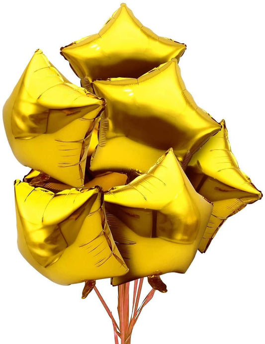 iZoeL Gold Birthday Party Decoration, 28pcs Gold Foil Star Balloon 16inch Plus 20m Balloon Ribbons Aluminum Balloon for Baby Shower Wedding Birthday Party Celebration Kid Boy Girl Man Woman