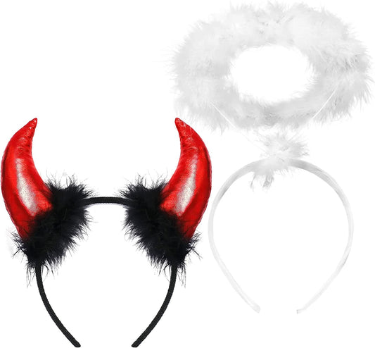 iZoeL Red Headband White Headband -Carnival Costume for Girls Carnival Fancy Dress for