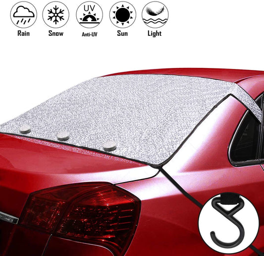 iZoeL Car Rear Windscreen Cover Snow Frost Magnetic 3 Magnets Snow Cover Rear Screen Shade for Car SUV Truck Vans