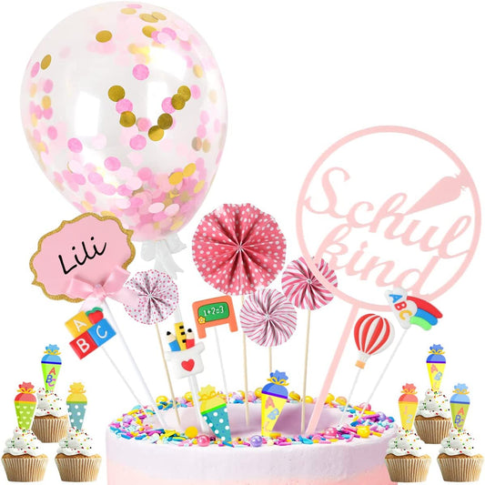 iZoeL School Kindergarten Cake Topper 489-1-fen