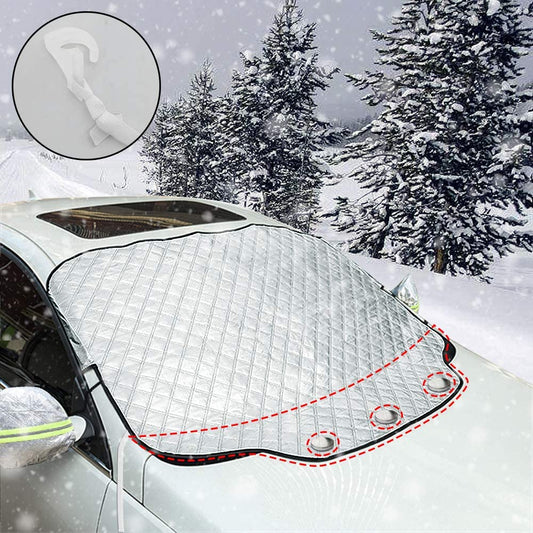 iZoeL Car Windscreen Cover with magnets for Frost Snow Ice Sun Shade 2 Hooks Universal for SUV Car Trucks