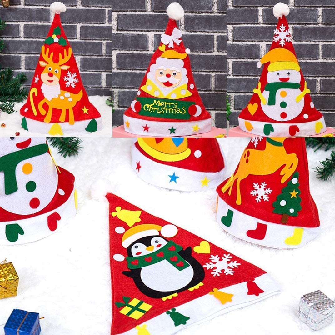 iZoeL6 pieceDIY Christmas hats