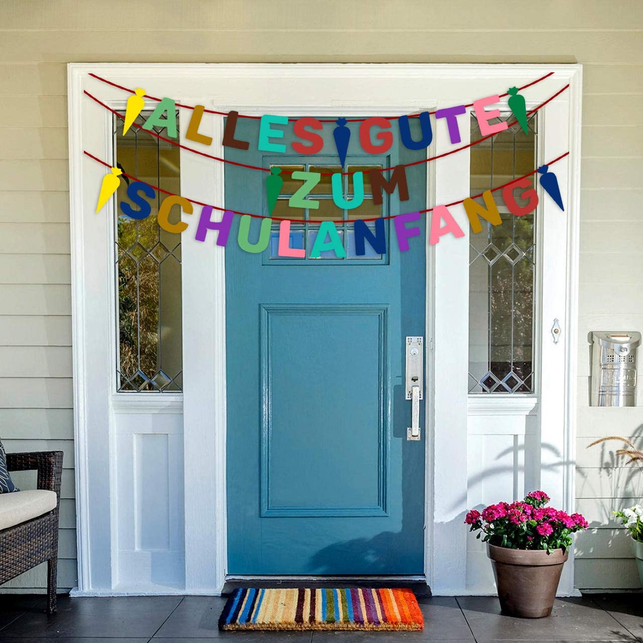 iZoeL Schulanfang Schuleinführung Deko Felt Banner